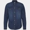 Pier One DENIM SHIRT – Chemise Soldes Chemises Col Kent Homme