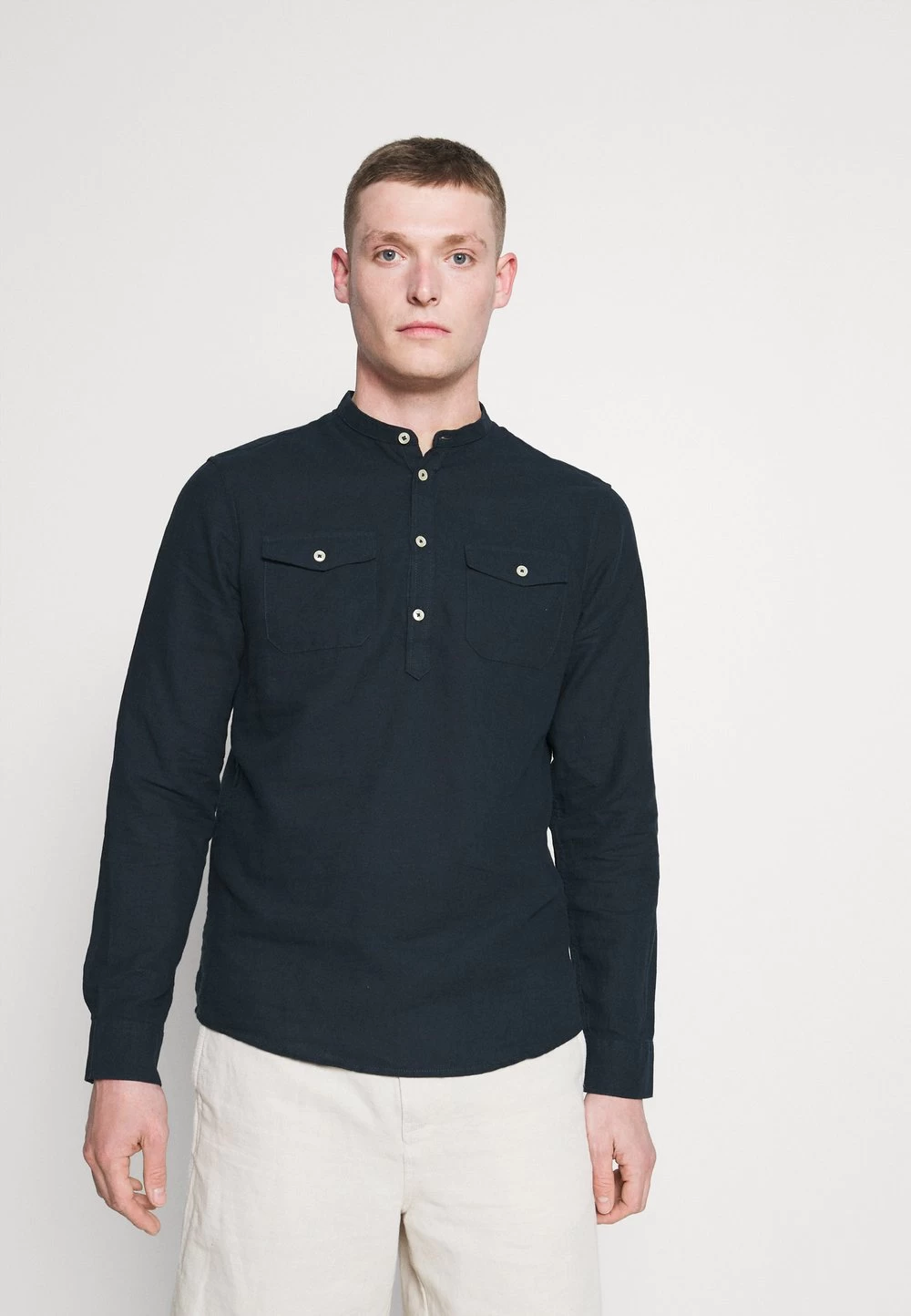 Pier One Qualité Supérieure Chemise Chemises Col Mao Homme 1 Pier One Qualité Supérieure Chemise Chemises Col Mao Homme