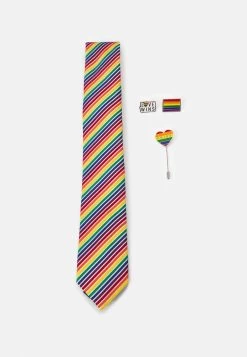 Prix Dégriffé Pier One PRIDE RAINBOW PINS SET – Cravate Cravates Et Nœuds Papillon Multicolore Homme