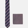 Promos Pier One SET – Cravate Pochettes De Costume Rayures Homme