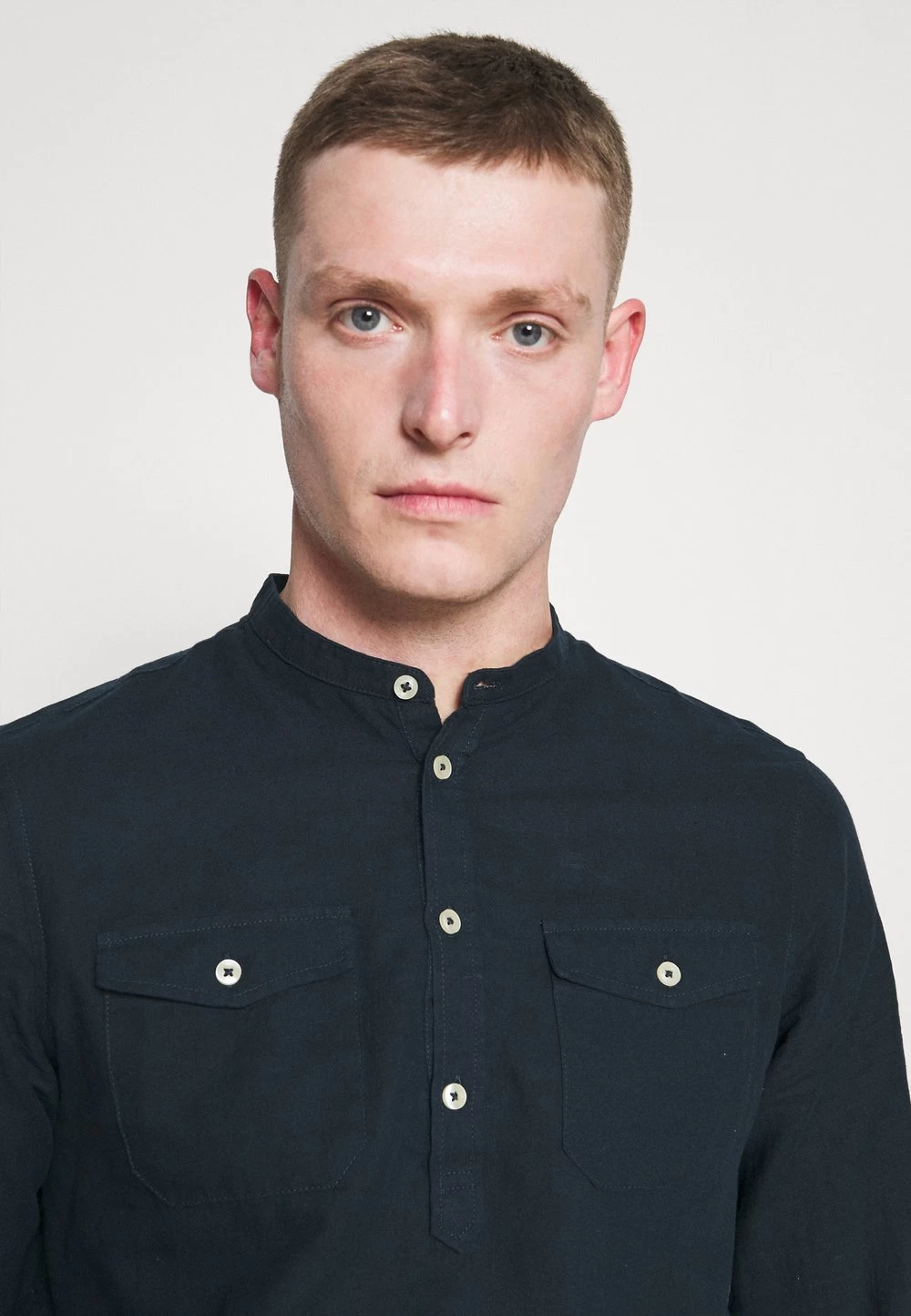 Pier One Qualité Supérieure Chemise Chemises Col Mao Homme 4 Pier One Qualité Supérieure Chemise Chemises Col Mao Homme – Image 4