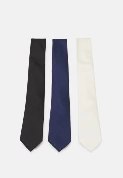 Pier One Qualité Garantie 3 PACK – Cravate Cravates Et Nœuds Papillon Couleur Unie Homme